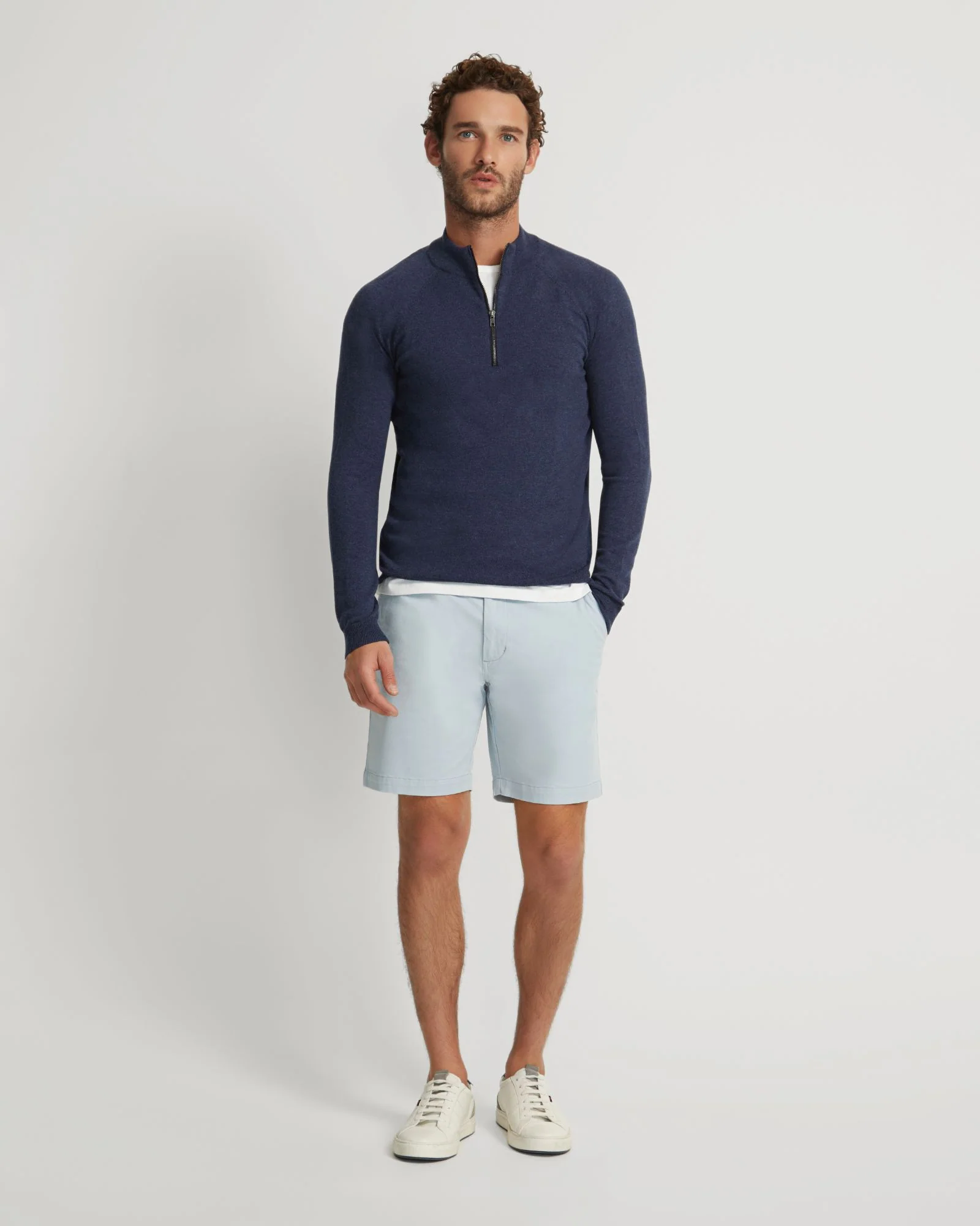 Perry Zip Collar Knit Top